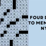 four digits to memorize nyt