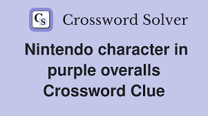 nintendo character in purple overalls nyt crossword clue